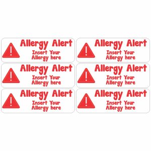 Personalised Allergy Alert Labels
