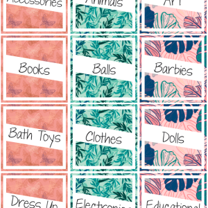 Toy Box Labels - Girls